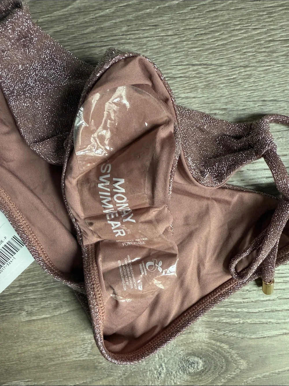 NEW monday swimwear cala conta bottom Mauve XS